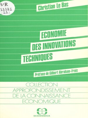 cover image of Économie des innovations techniques